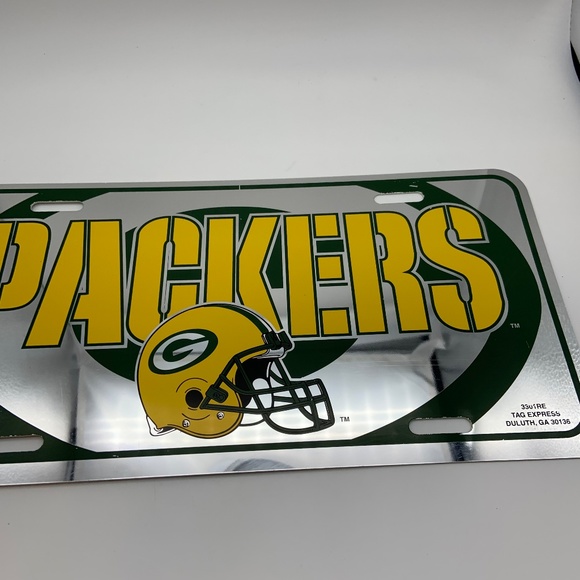 Vintage 1996 Tag Express Green Bay Packers Plastic Decorative License Plate - Picture 4 of 13